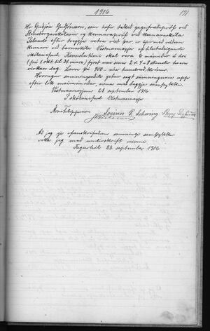 Gjörðabók fyrir skólanefndina í Vestmannaeyja skólahéraði 1909-1932 171.jpg