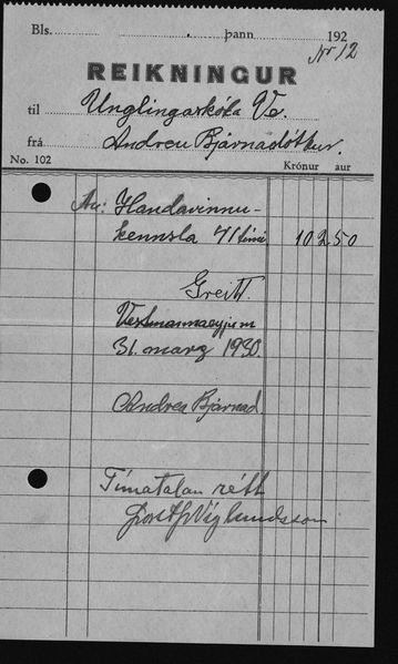 Mynd:Unglingaskólinn Reikningar 1929 - 1930 (11).jpg