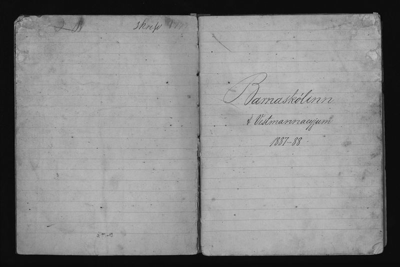 Mynd:Barnaskólinn vitnisburðabók 1887 - 1888 (1).jpg